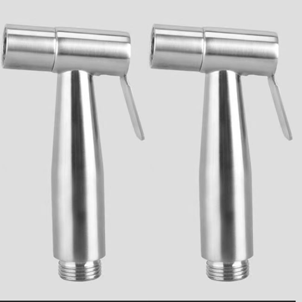 2 Pieces Bidet Toilet Sprayer Head Stainless Steel Handheld Sprayer for Cloth Diaper, Bathroom, Kitchen and Toilet Cleaning - Image 2