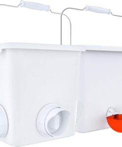 Large Automatic Chicken Feeder and Waterer Set Hanging Chicken Water Feeder Poultry Feed Bucket