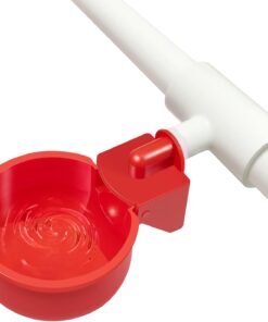 Chicken Waterer 12 Pack,Automatic Chicken Water Cup and 1/2"  Tee Fittings,Large Auto-Fill Chicken Waterer Cups,DIY Chicken Water Feeder, Coop Water Dispenser,Poultry Waterer Feeder Kit