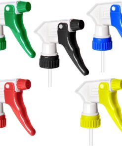 5 Pack Spray Nozzle for Bottles Universal Replacement Nozzle Heavy Duty Sprayer Trigger Head With Tube for Household Cleaning Car Detailing