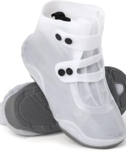 Rain Shoe Covers, Waterproof Shoe Covers - Unisex Reble TPE Rain Boots with Adjustable Buckle & Non-Slip Sole for Hiking, Cycling, Commuting, Outdoor Adventures - Size L (Fits Women 7-10, Men 7-9)