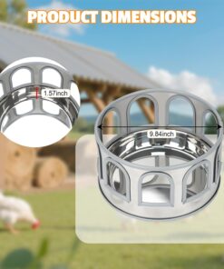 Alternative view of 5 Gallon Chicken Waterer Base for Farm, Stainless Steel Poultry Automatic Drinker Waterer Base with 9 Guarded Drinking Ports for Chickens, Ducks, Geese, Pigeons (Bucket Not Included)