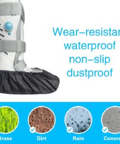 Alternative view of 2 pcs  Walking Boot Covers, Fracture Medical Cast Boots Shoe Covers for Broken Foot Ankle Recovery With Waterproof Anti-slip and Washable (X-Large)