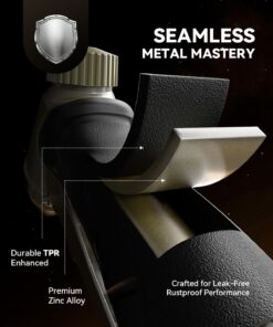 Alternative view of Garden Hose Nozzle, 100% Heavy Duty Metal Hose Sprayer, High Pressure Water Hose Nozzle with Adjustable Spray Patterns and Flow Control for Watering Plants, Car Washing, Pet Washing, Gold