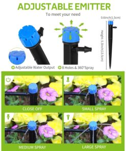 Alternative view of 50ft Drip Irrigation Kit Plant Watering System 8x5mm Blank Distribution Tubing DIY Automatic Irrigation Equipment Set for Garden Greenhouse Flower Bed Patio Lawn