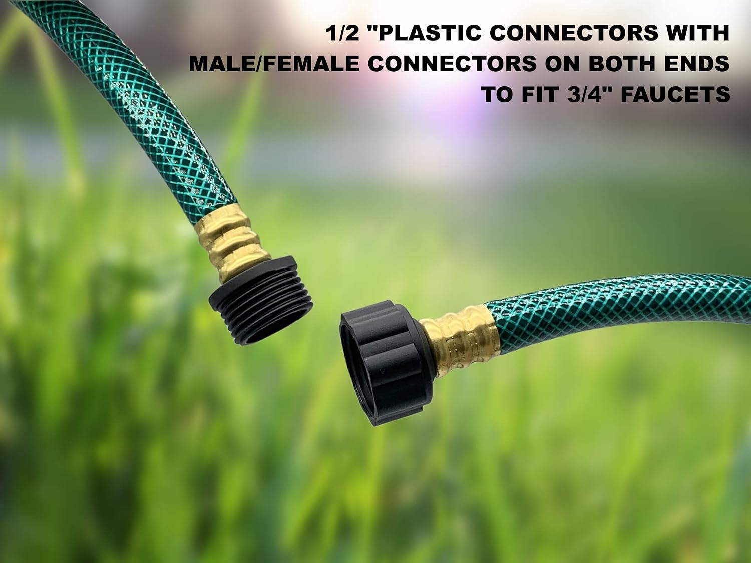 1/2" Short Garden Hose -10Ft for Lawn, Boat Hose, Flexible and Lightweight,No Leaking, Durable Hose - Image 2
