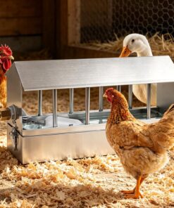 Alternative view of Automatic Chicken Waterer Stainless Steel Large Metal Chicken Waterer System Poultry Waterer Dispenser with Float Valve Kit Hose Accessories for Pigeon, Duck, Goose