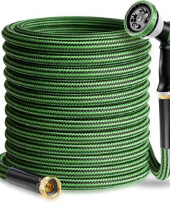 Garden Hose 50 FT-Triple-layer pipe, Water Hose with solid Aluminum Fittings, Ultra-Lightweight and Flexible, Abrasion-Resistant, Rust-Resistant,Watering and Cleaning for Outdoor